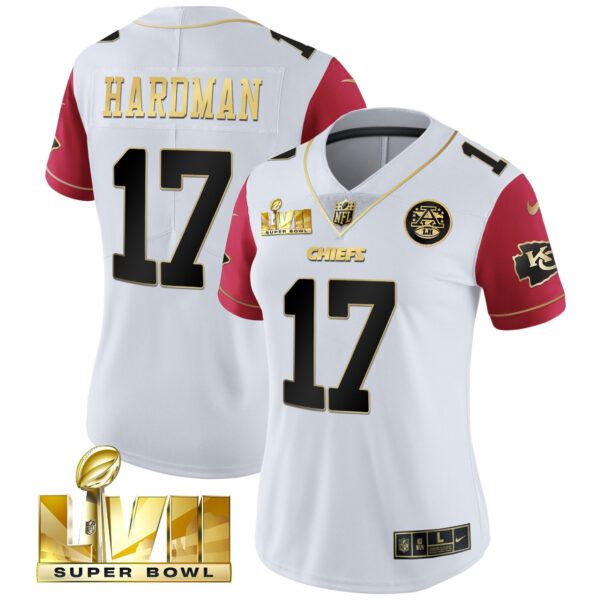 Women's Chiefs Super Bowl Vapor Gold Jersey - All Stitched - Image 44