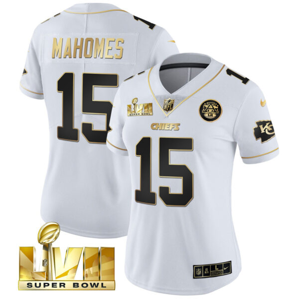 Women's Chiefs Super Bowl Vapor Gold Jersey - All Stitched - Image 17