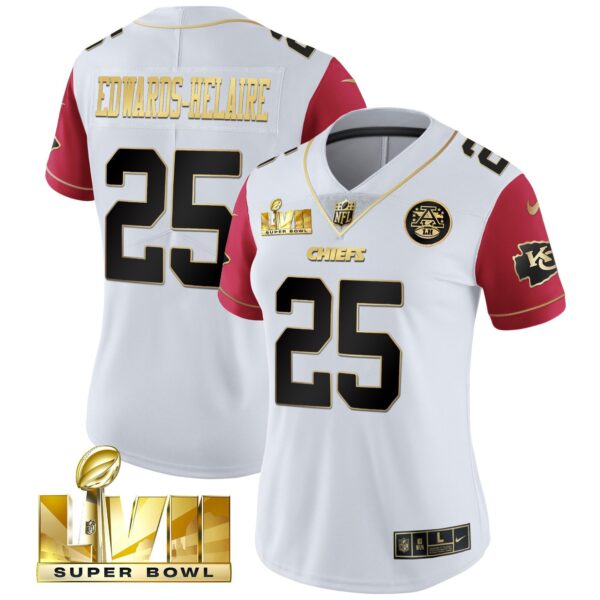 Women's Chiefs Super Bowl Vapor Gold Jersey - All Stitched - Image 47