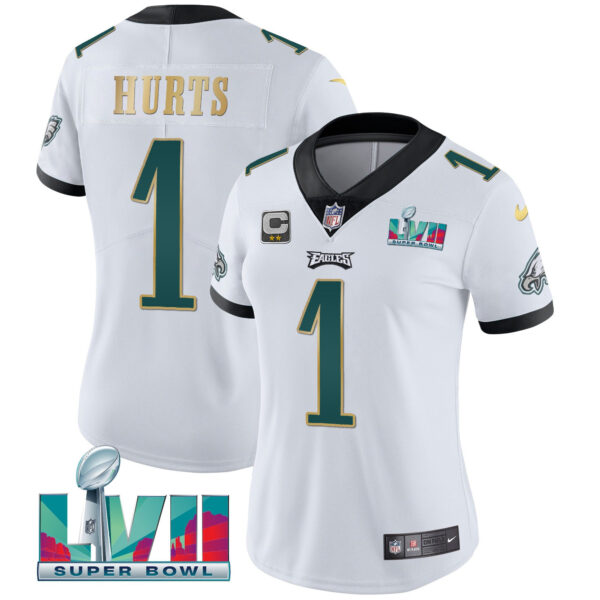 Women's Eagles Super Bowl LVII Gold Trim Jersey - All Stitched - Image 19