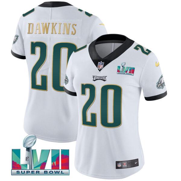 Women's Eagles Super Bowl LVII Gold Trim Jersey - All Stitched - Image 23