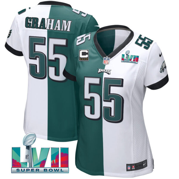 Women's Eagles Super Bowl LVII Split Jersey - All Stitched - Image 13