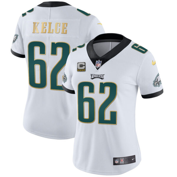 Women's Eagles Gold Trim Vapor Player Jersey - All Stitched - Image 25