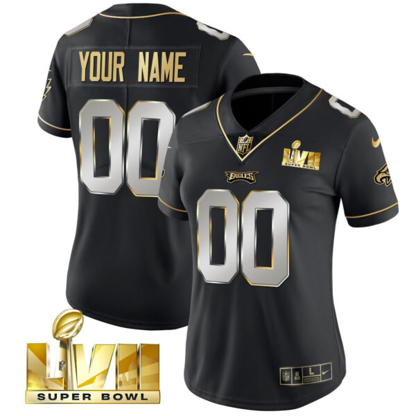 Eagles Super Bowl Gold Custom Vapor Jersey - All Stitched - Image 7