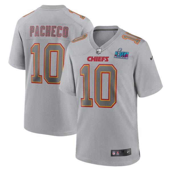 Chiefs Super Bowl LVII Patch Game Jersey Gray - All Stitched - Image 4