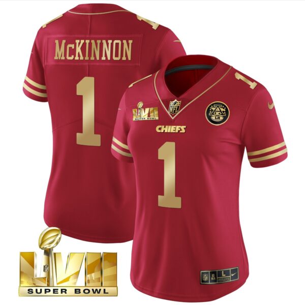 Women's Chiefs Super Bowl LVII Red Gold Vapor Jersey - All Stitched - Image 24