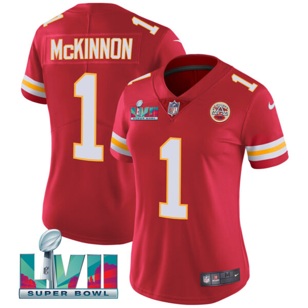 Women's Chiefs Super Bowl LVII Red Gold Vapor Jersey - All Stitched - Image 48