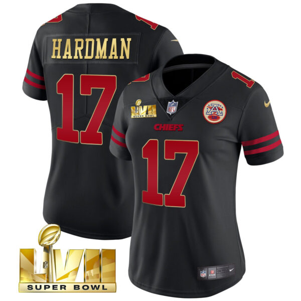 Women's Chiefs Super Bowl LVII Red Gold Vapor Jersey - All Stitched - Image 28