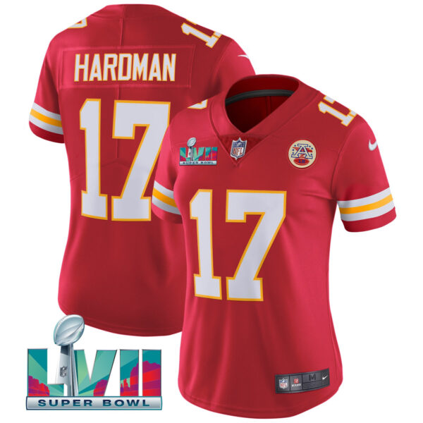 Women's Chiefs Super Bowl LVII Red Gold Vapor Jersey - All Stitched - Image 44