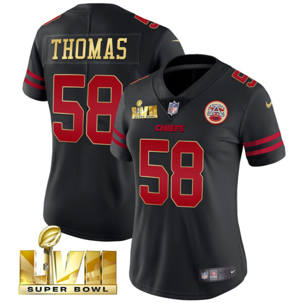 Women's Chiefs Super Bowl LVII Red Gold Vapor Jersey - All Stitched - Image 29