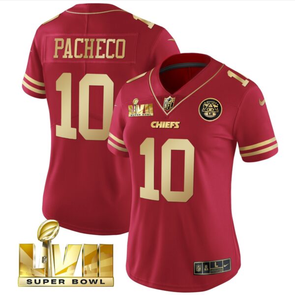 Women's Chiefs Super Bowl LVII Red Gold Vapor Jersey - All Stitched - Image 22