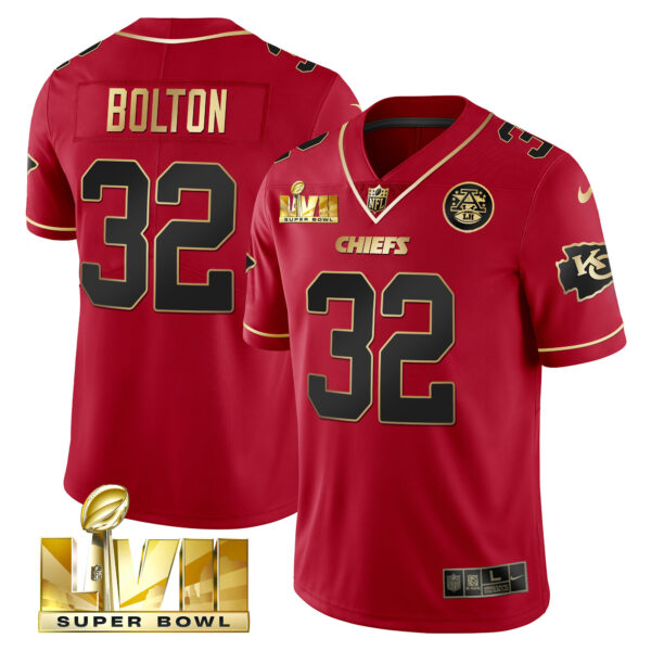 Men's Chiefs Super Bowl LVII Gold Trim Vapor Jersey - All Stitched - Image 19