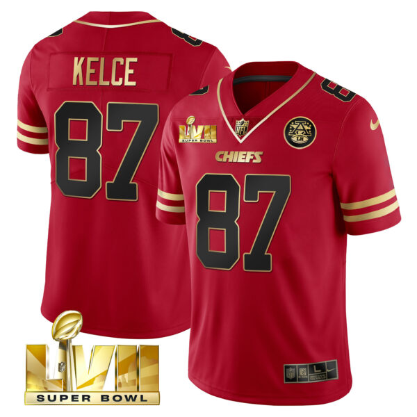 Men's Chiefs Super Bowl LVII Gold Trim Vapor Jersey - All Stitched - Image 10