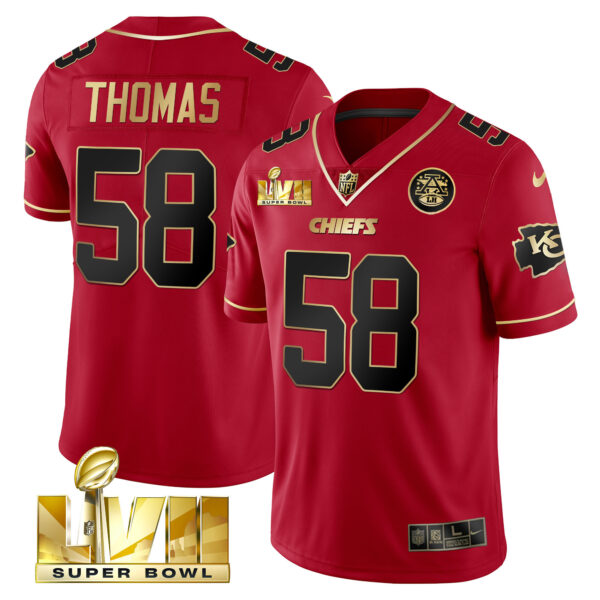 Men's Chiefs Super Bowl LVII Gold Trim Vapor Jersey - All Stitched - Image 21