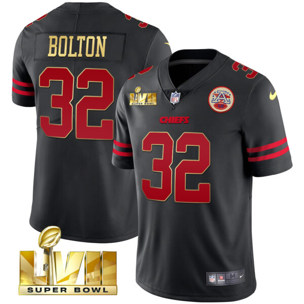 Men's Chiefs Super Bowl LVII Gold Trim Vapor Jersey - All Stitched - Image 3