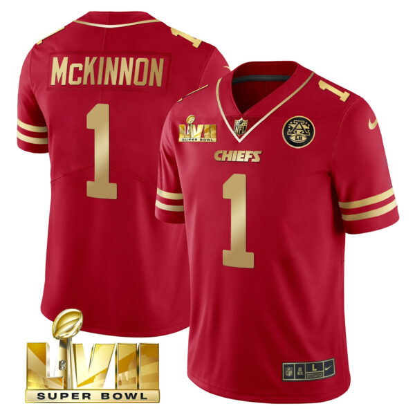 Men's Chiefs Super Bowl LVII Red Gold Vapor Jersey - All Stitched - Image 24