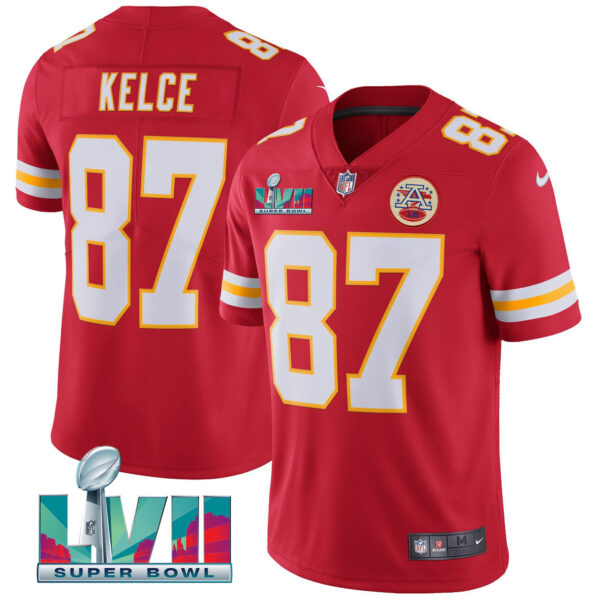 Men's Chiefs Super Bowl LVII Red Gold Vapor Jersey - All Stitched - Image 42