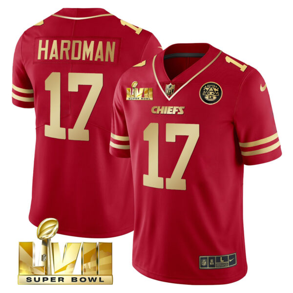Men's Chiefs Super Bowl LVII Red Gold Vapor Jersey - All Stitched - Image 20