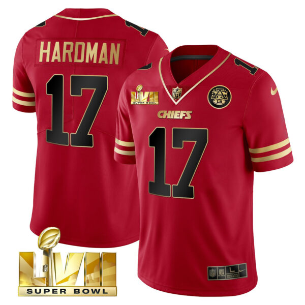 Men's Chiefs Super Bowl LVII Red Gold Vapor Jersey - All Stitched - Image 4