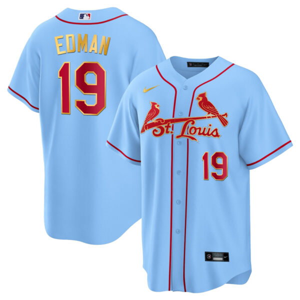 Men's St. Louis Cardinals Cool Base Gold Trim Jersey - All Stitched - Image 19