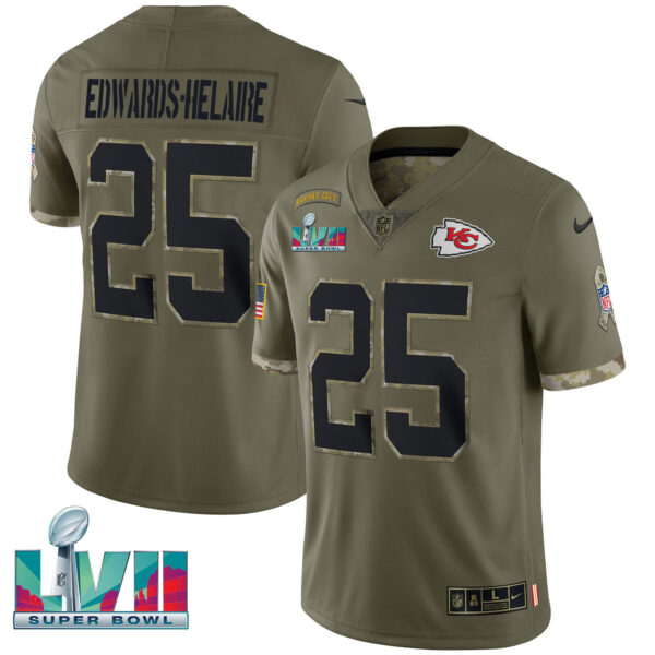 Chiefs Super Bowl LVII Salute To Service Player Jersey - All Stitched - Image 7