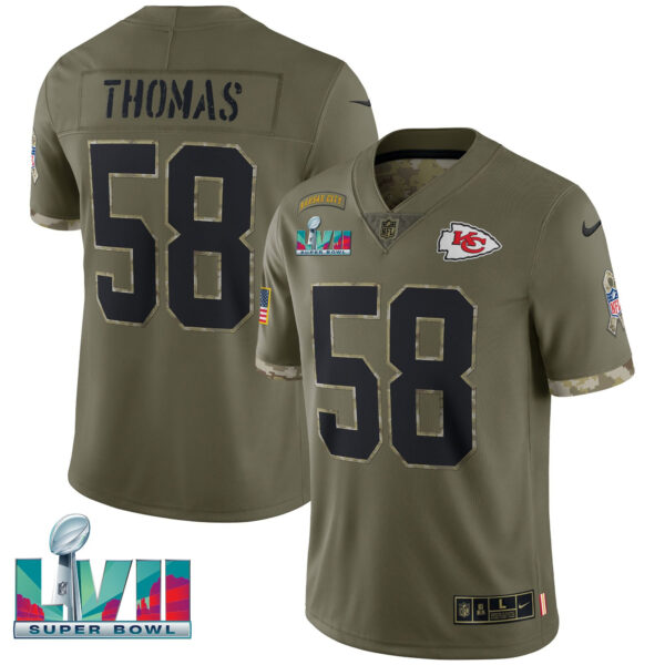 Chiefs Super Bowl LVII Salute To Service Player Jersey - All Stitched - Image 5