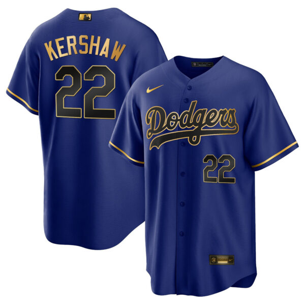 Men's Los Angeles Dodgers Cool Base Gold Jersey - All Stitched - Image 10