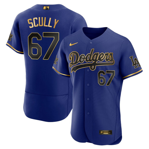 Men's Los Angeles Dodgers Flex Base Gold Jersey - All Stitched - Image 8