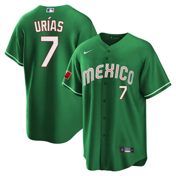 Men's Dodgers Mexico World Series Patch Jersey - All Stitched - Image 4