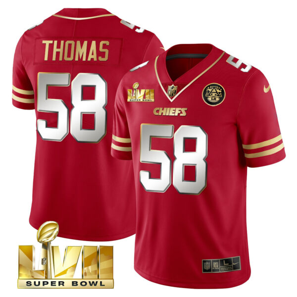 Men's Chiefs Super Bowl LVII Gold Vapor Limited Jersey - All Stitched - Image 4