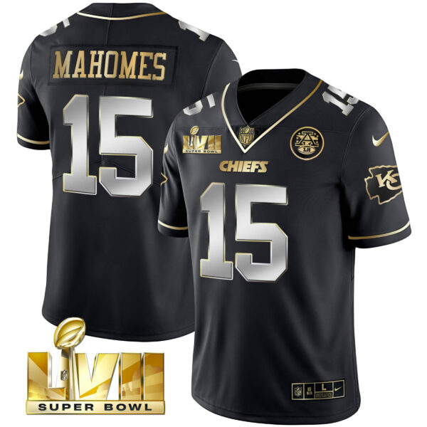 Men's Chiefs Super Bowl LVII Gold Vapor Limited Jersey - All Stitched - Image 13