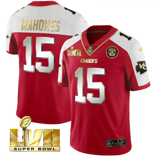 Men's Chiefs Super Bowl LVII Gold Vapor Limited Jersey - All Stitched - Image 25
