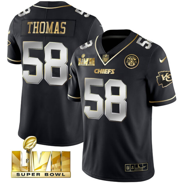 Men's Chiefs Super Bowl LVII Gold Vapor Limited Jersey - All Stitched - Image 16