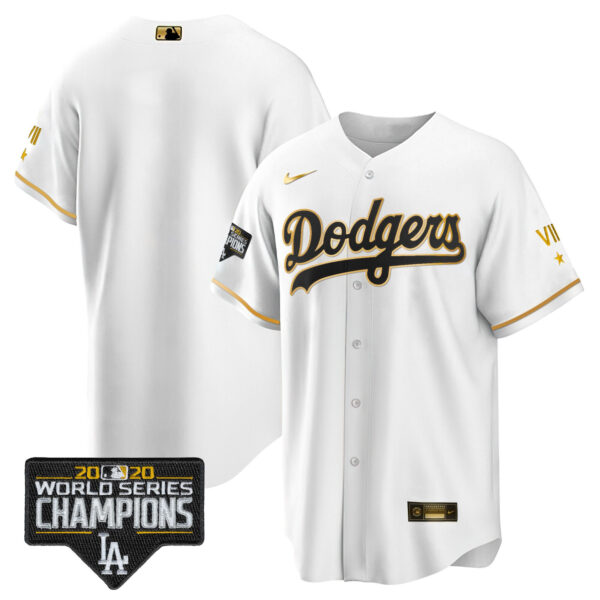 Men's Dodgers World Series 2020 Gold Jersey - All Stitched - Image 42