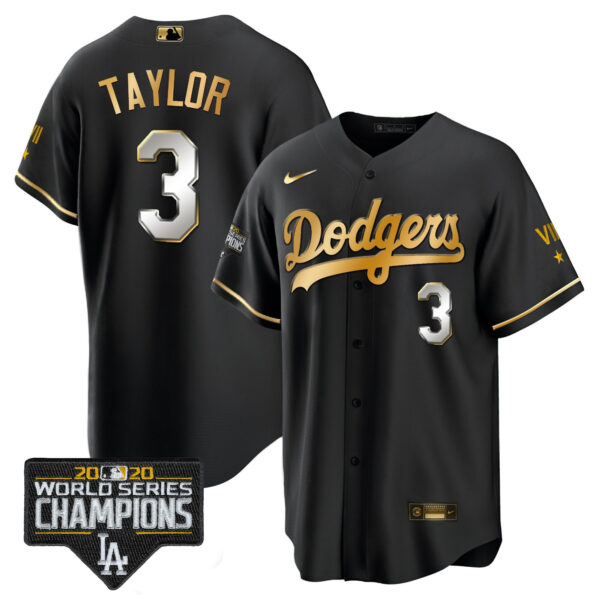 Men's Dodgers World Series 2020 Gold Jersey - All Stitched - Image 12