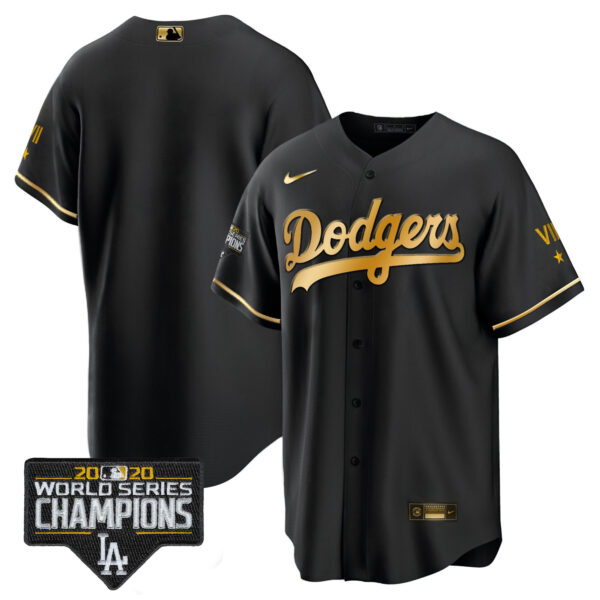 Men's Dodgers World Series 2020 Gold Jersey - All Stitched - Image 14