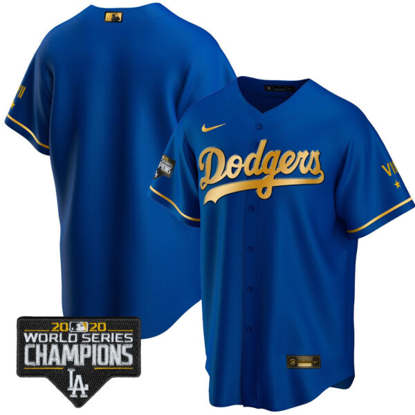 Men's Dodgers World Series 2020 Gold Jersey - All Stitched - Image 28