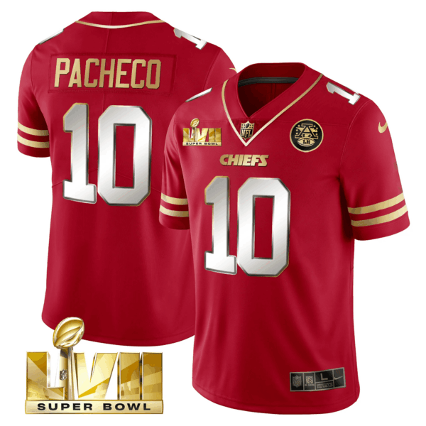 Men's Chiefs Super Bowl LVII Gold Vapor Limited Jersey - All Stitched - Image 5