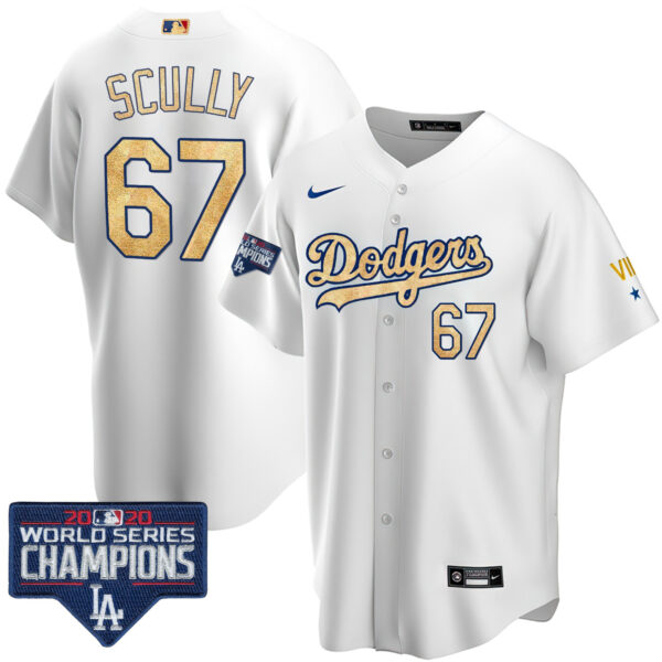 Men's Dodgers 2020 World Series Champions Rush Gold Jersey – All Stitched - Image 22