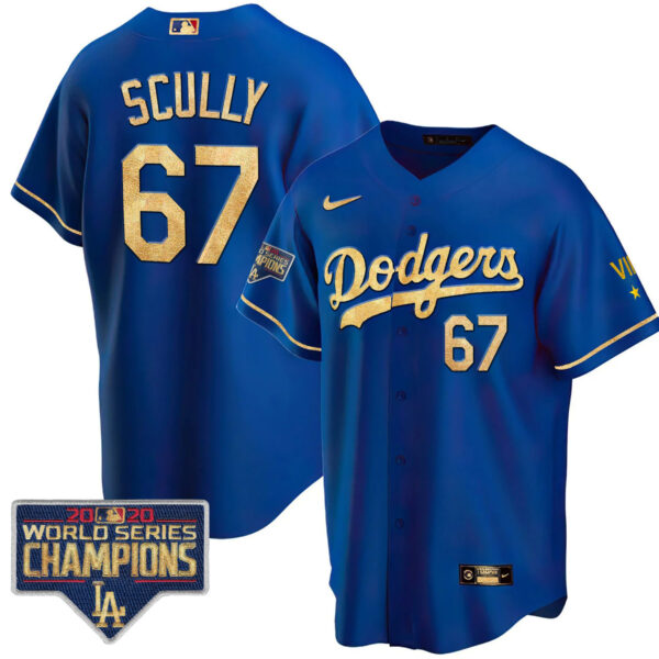 Men's Dodgers 2020 World Series Champions Rush Gold Jersey – All Stitched - Image 8