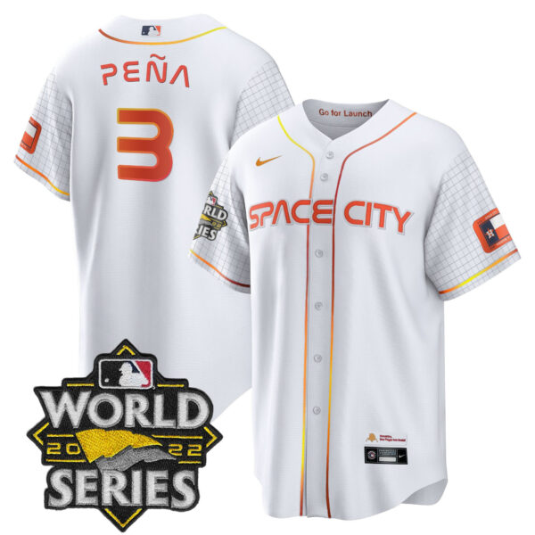 Men's Astros Space City Black & White Jersey – All Stitched - Image 22