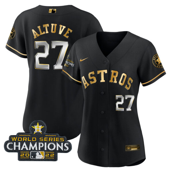 Women's Houston Astros 2022 World Series Champions Player Jersey - All Stitched - Image 3