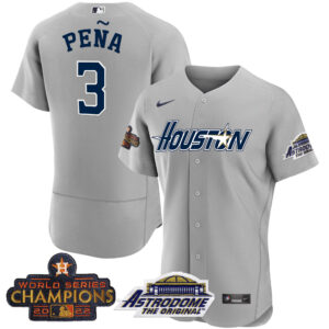 Men's Houston Astros 2022 Astrodome & Champions Patch Jersey - All Stitched