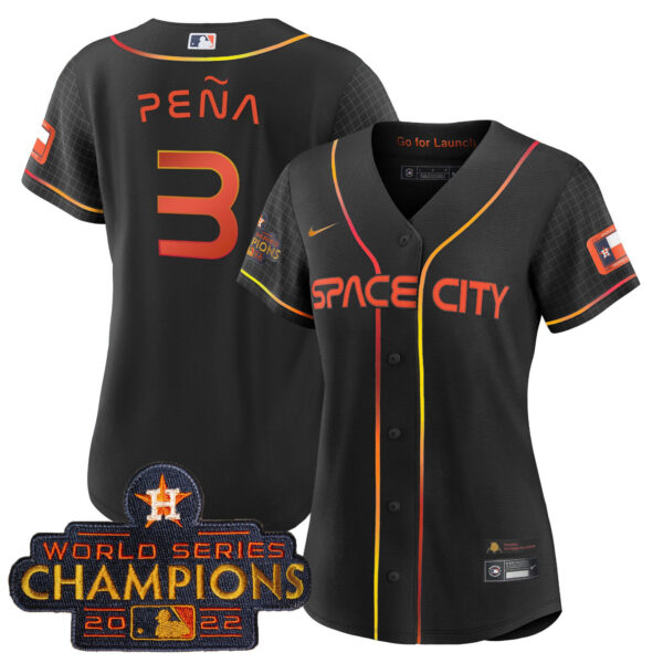 Women's Astros 2023 Space City Champions Jersey – All Stitched - Image 9