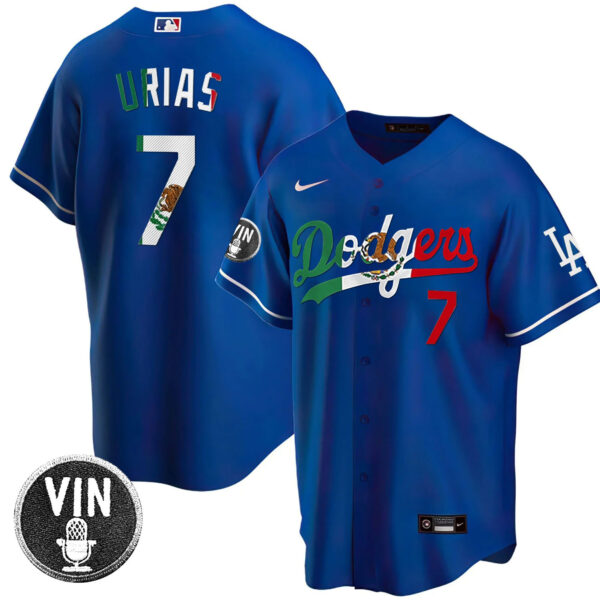 Dodgers Julio Urias Mexico Special Jersey - All Stitched - Image 2