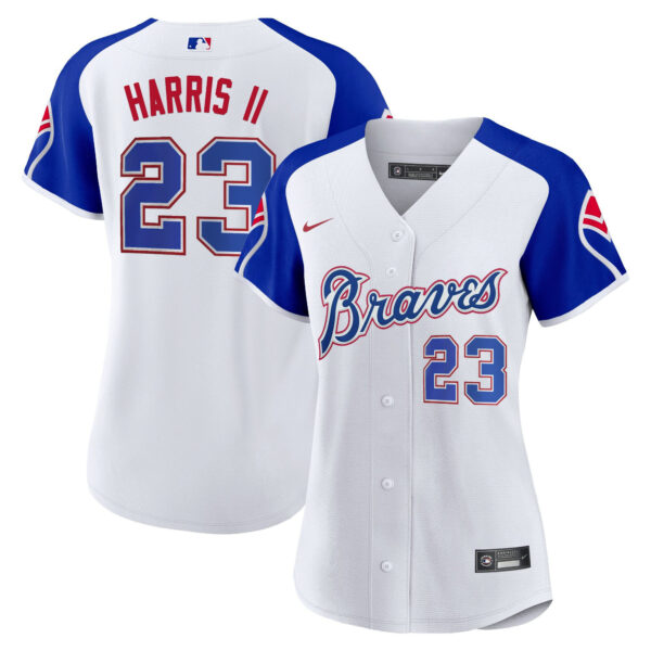 Women's Atlanta Braves Throwback 1974 - 1982 Baseball Jersey - All Stitched - Image 4