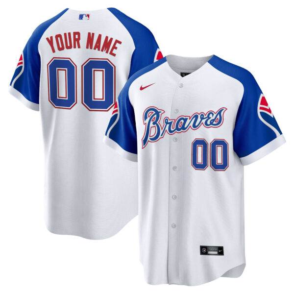 Atlanta Braves Throwback 1974 - 1982 Custom Jersey - All Stitched - Image 2