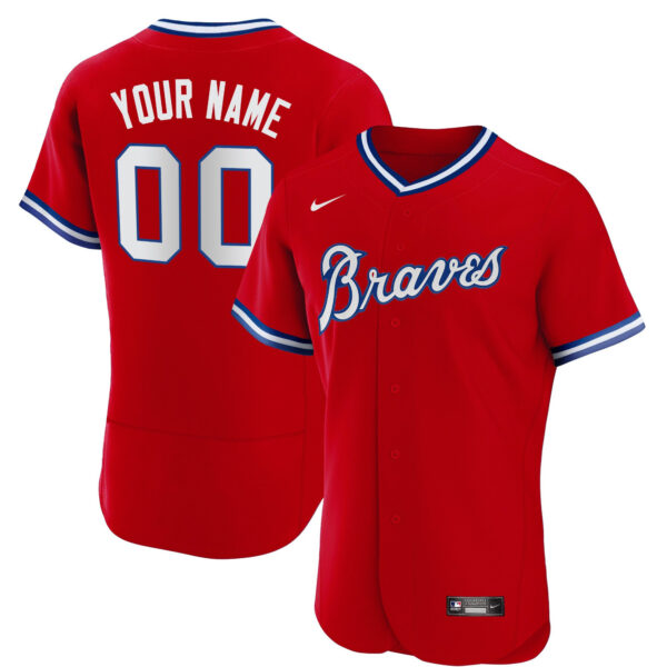 Atlanta Braves Throwback 1974 - 1982 Custom Jersey - All Stitched - Image 4