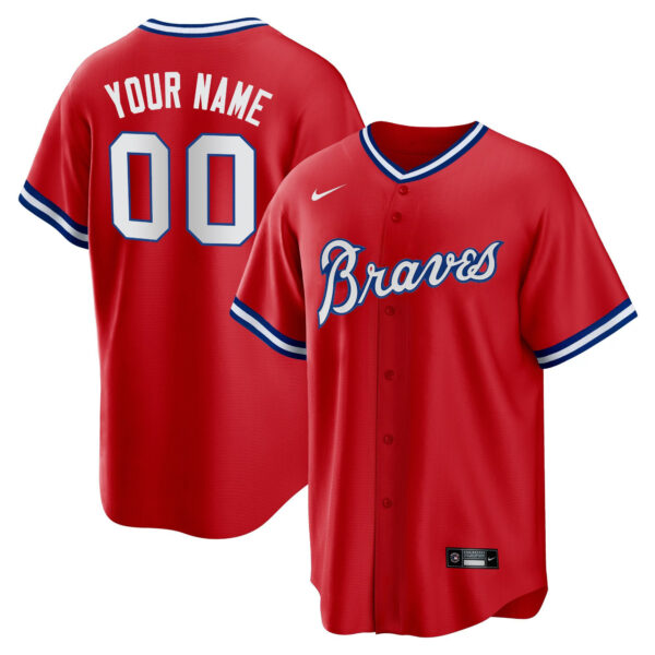 Atlanta Braves Throwback 1974 - 1982 Custom Jersey - All Stitched - Image 5