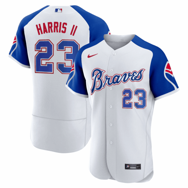 Men's Atlanta Braves Throwback 1974 - 1982 Flex Base Jersey - All Stitched - Image 4